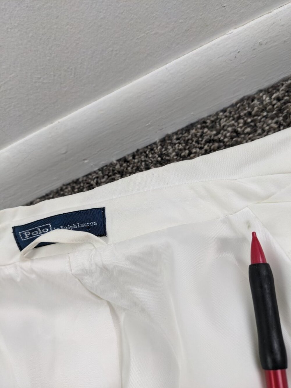 Vintage Polo Ralph Lauren Unstructured Cotton Sport Coat White Mens Medium 40R - Picture 9 of 14